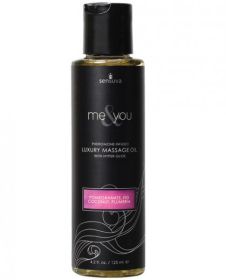 Me &amp; You Massage Oil Pomegranate Fig/Coconut Plumeria 4.2oz