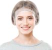 White Nylon Hair Nets 21" in Bulk. Pack of 1000 Disposable Hairnets Caps with Elastic Edge Mesh. Stretchable Adult Hair Covers for Cooking; Food Servi