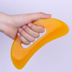 Gua Sha Massage Tool With Handle Resin Massage Tools Lymphatic Drainage Massager Body Shaping Gua Sha Tools (Color: Orange)